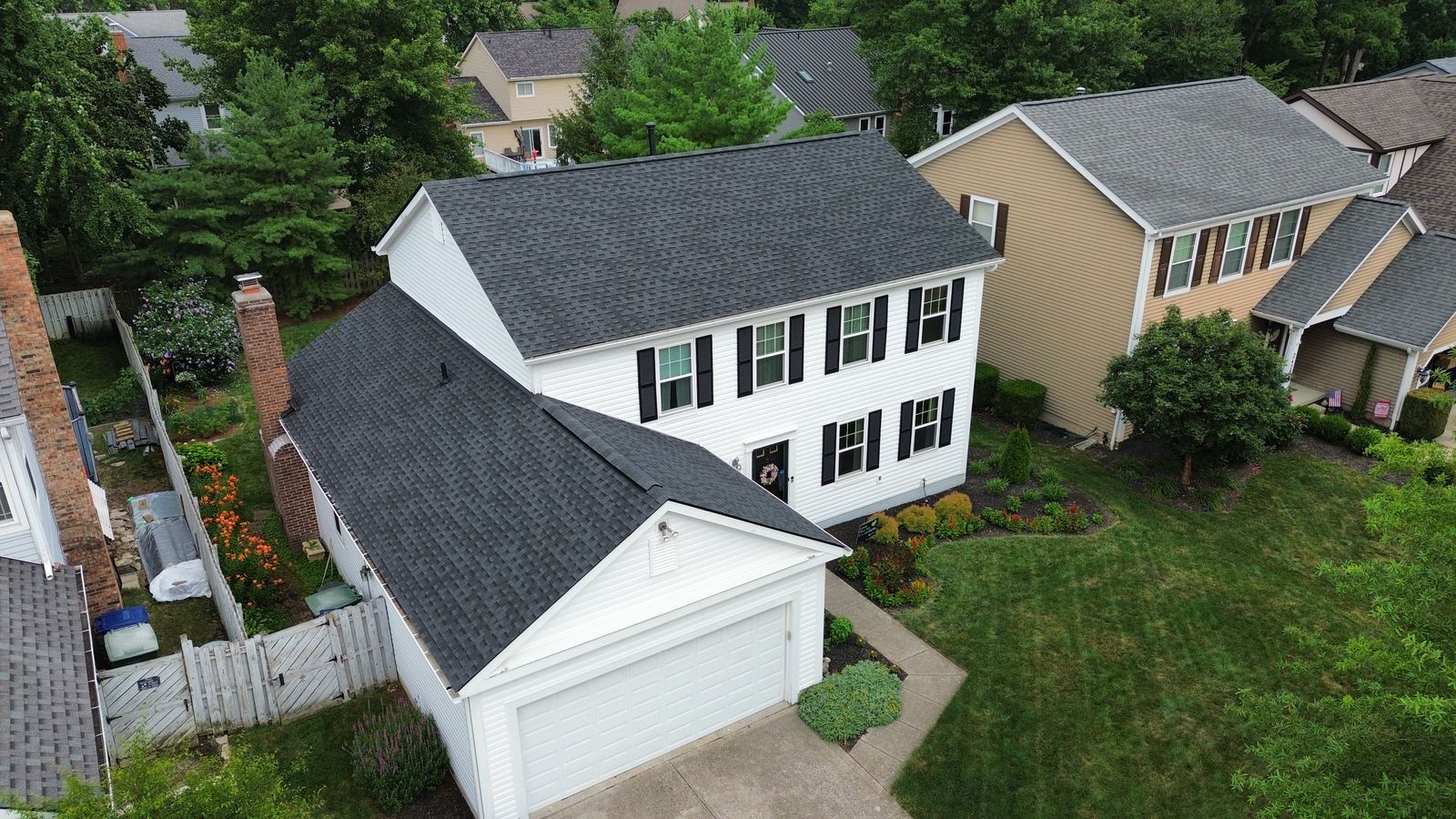 Green shingle roof